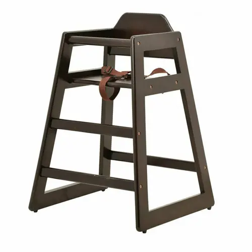 Omcan 80612 Mahogany-Finish Commercial High Chair — Heavy-Duty Design | Denson Cfe 1