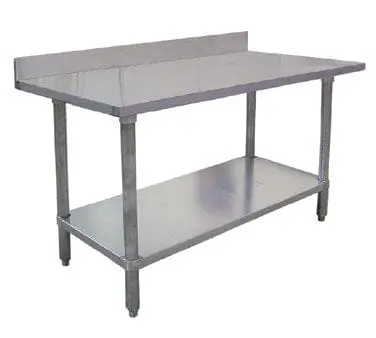 Omcan Elite Series 30" X 30" Stainless Steel Worktable – 4" Backsplash Included | Denson Cfe 1