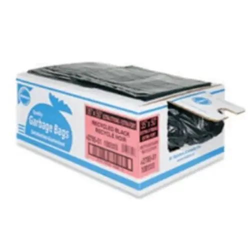 Ralston 278701 X-Strong Industrial Garbage Bags – 42" X 48", Ecologo Certified, Recycled Black, 75/Case 1