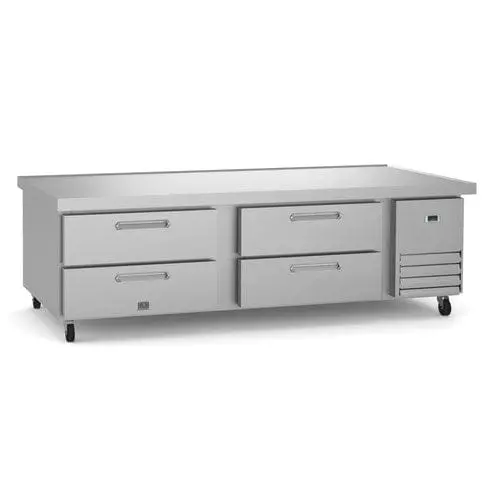 Refrigerated Chef Base – 72" Wide, Side-Mount Self-Contained Cooling, Four Drawers, Digital Controls 1