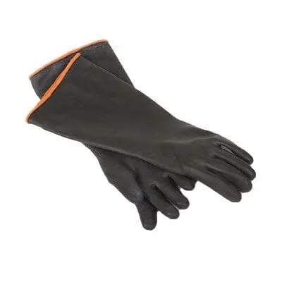 Royal Industries Heavy-Duty Black Rubber Elbow-Length Gloves – Industrial-Grade Protection 1