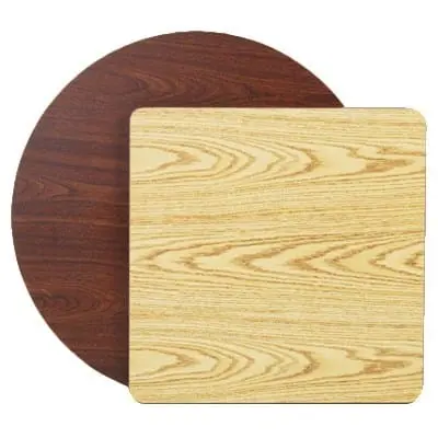 Royal Industries Roy Rtt 24 Rt Round Reversible Table Top – 24", Oak/Walnut Dual Finish 1