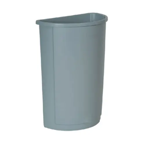 Rubbermaid Fg352000Gray Untouchable 21-Gallon Half-Round Gray Trash Can 1