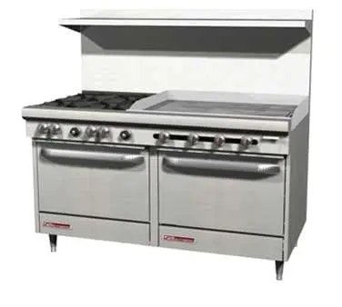 Southbend S60Dd-3Gr 60-Inch Gas Range – Four Burners, Integrated 36-Inch Griddle & Dual Standard Ovens 1