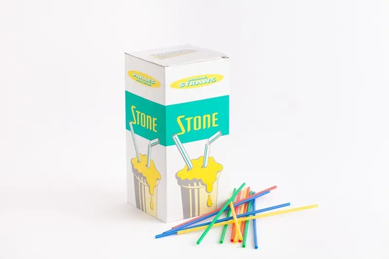 Stone Straw 19050 Assorted Cocktail Straws – 8" Sturdy Paper Straws, Pack Of 10,000 (20 × 500) 1