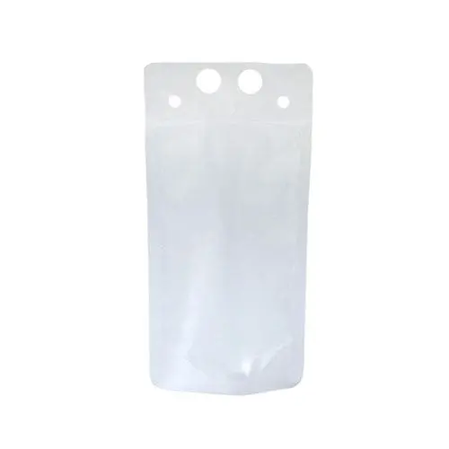 Tablecraft 16 Oz. Polyethylene To-Go Beverage Pouches (100-Pack) 1