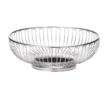 Tablecraft 4174 Chalet Oval Basket – 9" X 6.5" X 2.75", Silver Chrome-Plated, Medium-Duty Service Basket 1