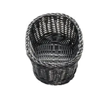 Tablecraft M2474 Ridal Oval Basket – 9.25" X 6.25" X 3.25", Black Polypropylene, Dishwasher-Safe 1
