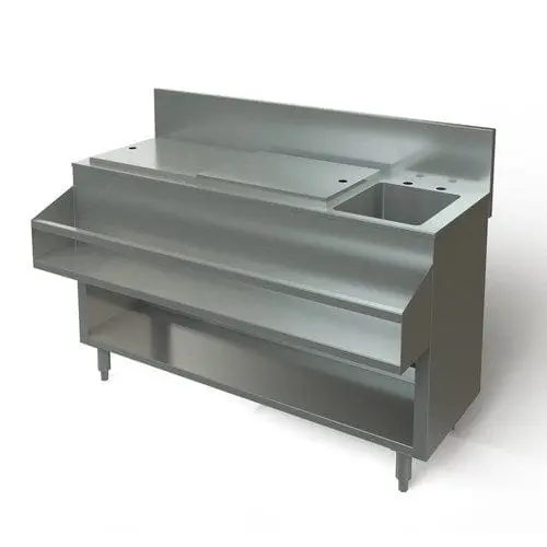 Tarrison Ta-Cmu48Scr Cocktail Prep Unit – 48" X 24" Bar Sink Mixer With Integrated Sink 1