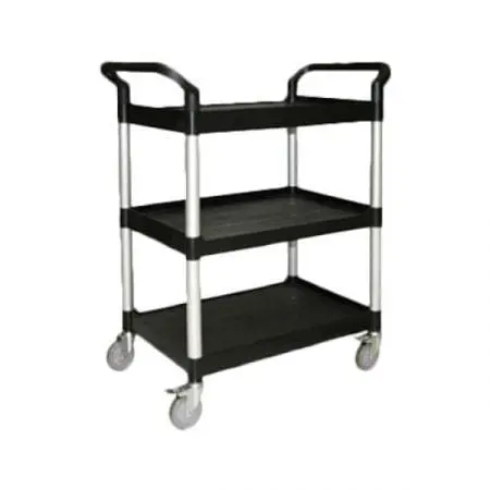 Thunder Group Plbc3316B Compact 3-Tier Open Bus Cart — 33.5" X 16.125" X 37" 1
