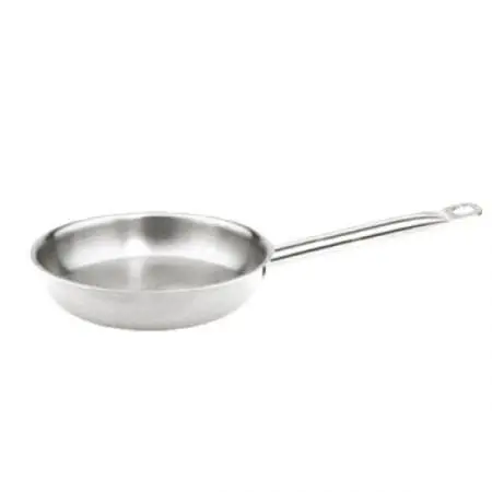 Thunder Group Slsfp011 Induction-Compatible 11-Inch Stainless Steel Fry Pan — Welded Handle, Hanging Hole, 18/8 Grade 1