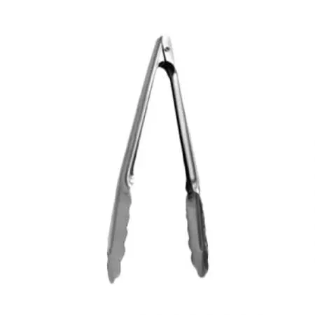 Thunder Group Slthut210 Extra-Heavy-Duty Utility Tongs — 9.5" Length, Coiled Spring Mechanism, Stainless Steel 1