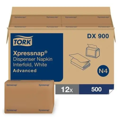 Tork Dx900 Advanced Xpressnap Interfold Napkin Dispenser – 1-Ply White, 500/Carton 1