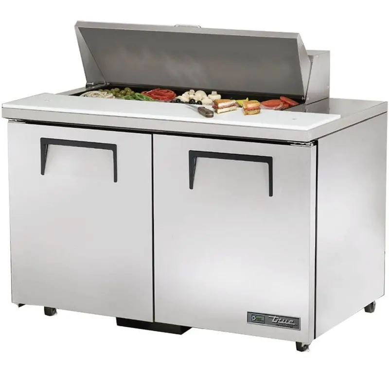 True Tssu-48-10-Ada-Hc Ada-Compliant Prep Table – 48" Wide, 10-Pan Solid-Door Refrigerated Sandwich/Salad Station | Denson Cfe 1