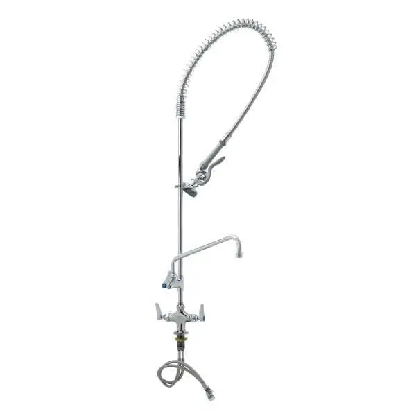 T&S B-0113-Adf12-B Pre-Rinse Spray Unit – Deck-Mounted With 44" Hose & 12" Add-On Faucet 1