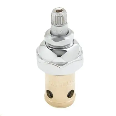 T&S Brass 012442-40 Eterna Cold Water Cartridge – Left-To-Close, Chrome Plated 1