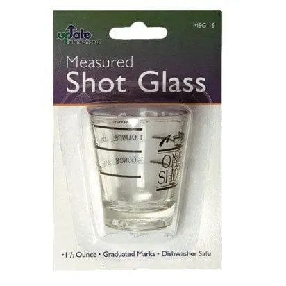 Update International Msg-15 Measuring Shot Glass – 1.5 Oz Capacity, Durable Glass Construction 1