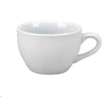 Vertex Argyle-Catalina Narrow-Rim Cup – 8 Oz, 3.75", Crisp White | Denson Cfe 1