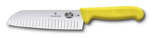 Victorinox Fibrox Pro Santoku Knife – 7″ Blade, Green Handle Variant | Denson Cfe 1
