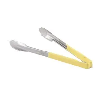 Vollrath 4780950 9.5-Inch Yellow Utility Tongs – Stainless Steel, Heavy-Duty Grip | Denson Cfe 1