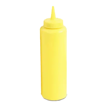 Vollrath Slim Profile 12 Oz Yellow Squeeze Bottle – Ergonomic Dispensing Container | Denson Cfe 1