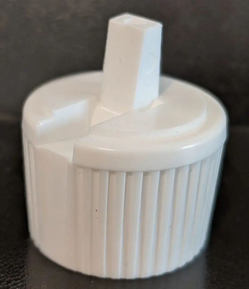 White 24/410 Loc-Top Nozzle For Secure Dispensing Applications 1