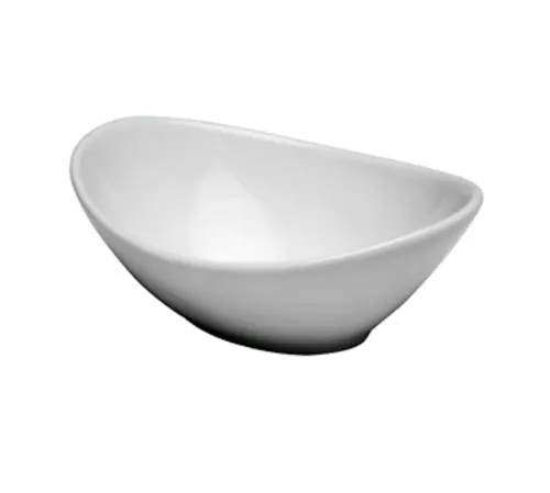 White Oval Rolled-Edge Bowl – 9.5 Oz Capacity, 6.25 Inches Long 1