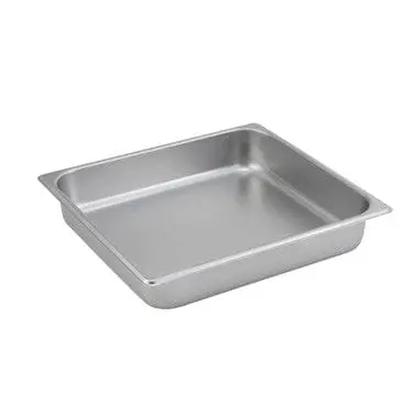 Winco 2/3-Size Straight-Sided Stainless Steel Steam Table Pan – 2.5" Deep, 25-Gauge | Denson Cfe 1