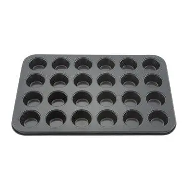 Winco Amf-24Mns Mini Muffin Pan – 24-Cup Non-Stick Carbon Steel Baking Tray | Denson Cfe 1