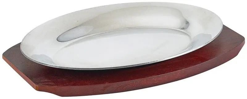 Winco Apl-12Ul 12-Inch Oval Wood Underliner — Premium Support For Large Sizzler Platters | Denson Cfe 1