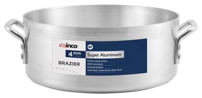 Winco Axbz-24 24-Quart Reinforced Super Aluminum Brazier – Extra-Sturdy Rim & Bottom | Denson Cfe 1