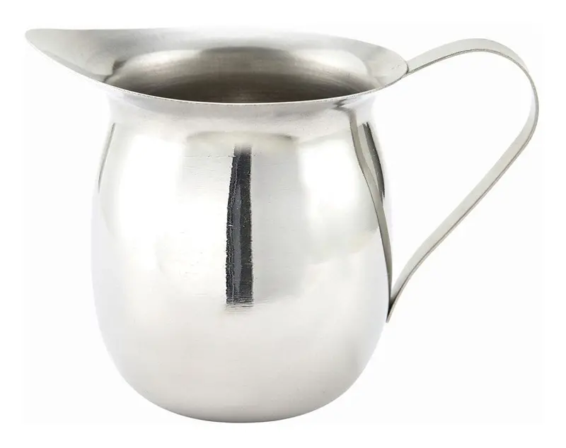 Winco Bcs-8 8Oz Stainless Steel Bell-Style Creamer With Ergonomic Handle | Denson Cfe 1