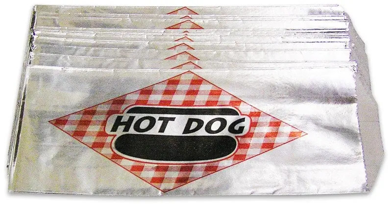 Winco Benchmark 68002 Heat-Sealable Foil Hot Dog Wraps – 1000-Count | Denson Cfe 1