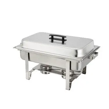 Winco C-3080B Polished Eco Newburg Chafer – 8-Quart Capacity With Sturdy Stand 1