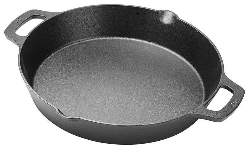 Winco Casd-12 Pre-Seasoned Cast Iron Skillet – 12-Inch Fireiron Dual-Loop Design | Denson Cfe 1