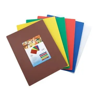 Winco Cbst-1824 Six-Piece Color-Coded Cutting Board Set – 18" X 24" X 0.5", Bpa-Free Polyethylene | Denson Cfe 1