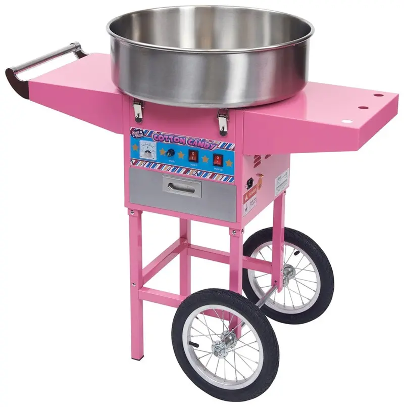 Winco Ccm-28M Showtime Cotton Candy Machine – 1080W With Stainless Steel Bowl & Mobile Cart | Denson Cfe 1