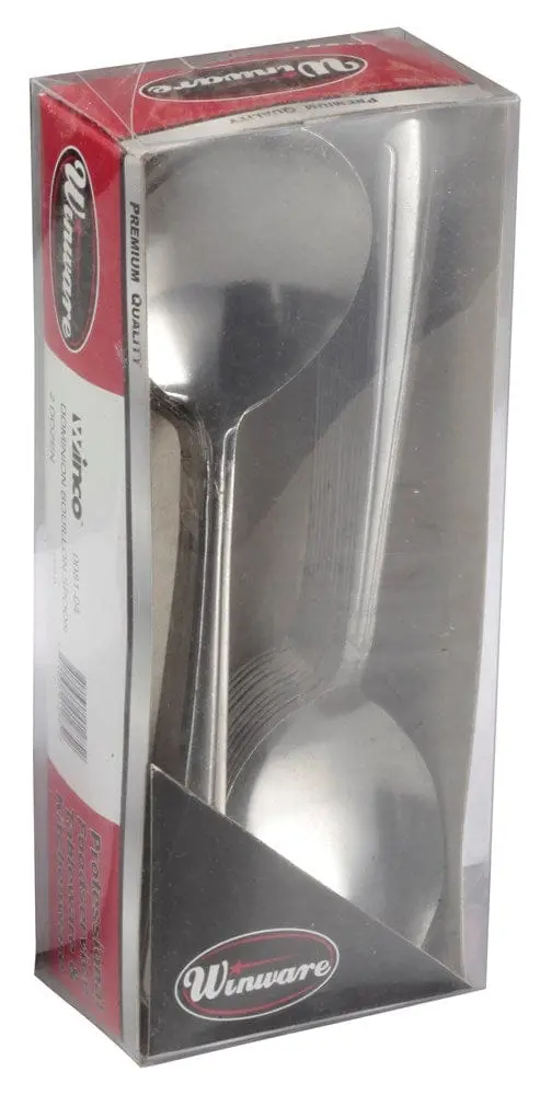 Winco Dominion Bouillon Spoon – 6" 18/8 Stainless Steel, Compact & Functional | Denson Cfe 1