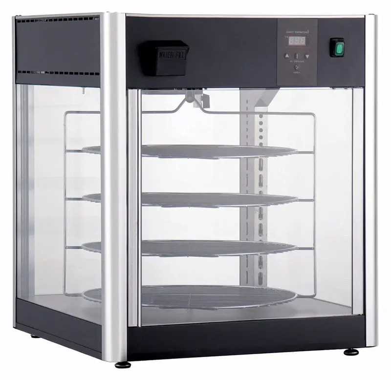 Winco Edm-1K 18-Inch Matte Black Electric Display Merchandiser – 120V, 1500W | Denson Cfe 1