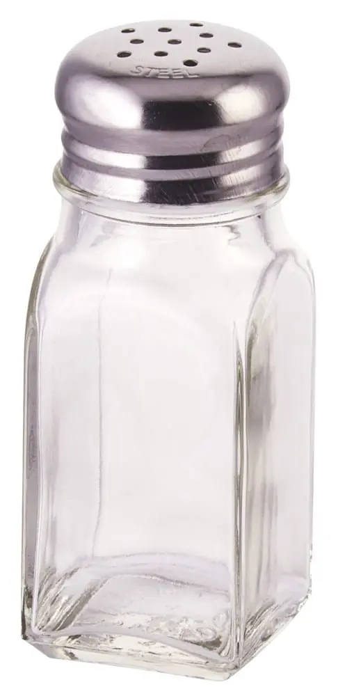 Winco G-109 2-Ounce Glass Salt And Pepper Shaker With Stainless Steel Mushroom Top 1