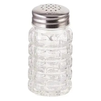 Winco G-118 2-Ounce Classic Glass Cocktail Shaker With Stainless Steel Flat Lid 1