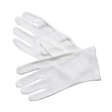 Winco Glc-L Large White Cotton Service Gloves (6 Pairs) | Denson Cfe 1