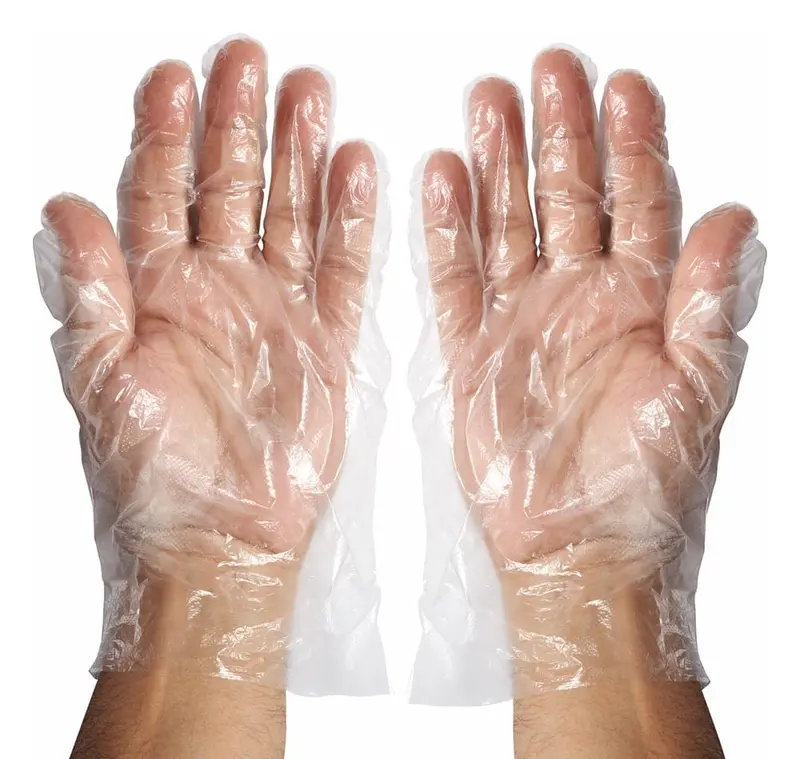 Winco Glp-L Large Textured Polyethylene Disposable Gloves (500 Ct) | Denson Cfe 1