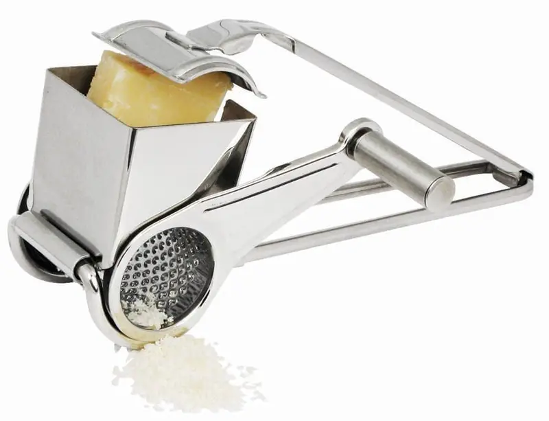 Winco Grts-1 Rotary Drum Cheese Grater – Stainless Steel, 8.25" × 4.75" × 3.375" | Denson Cfe 1