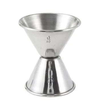 Winco J-4 Dual-Scale Stainless Steel Bar Jigger (1 Oz / 1.5 Oz) 1