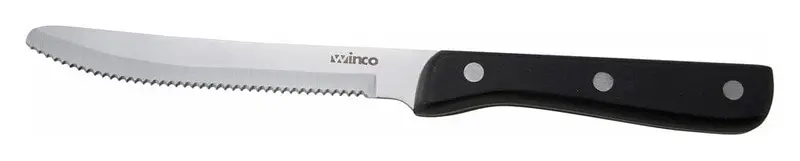 Winco K80P Forged Jumbo Steak Knife – 5-Inch Triple-Riveted Blade, Full-Tang Construction | Denson Cfe 1