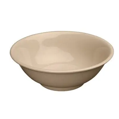 Winco Large Tan Melamine Serving Bowl – 96 Oz, Rimless Design For Buffets | Denson Cfe 1