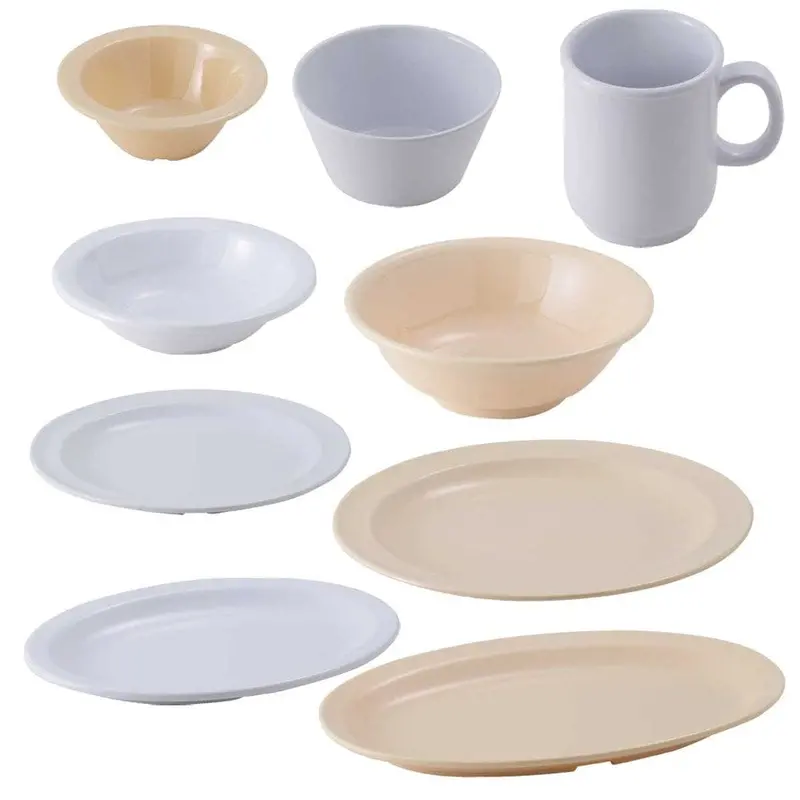 Winco Mmpr-8 Tan 7-7/8" Heat-Resistant Melamine Plate – Commercial Dishwasher Safe | Denson Cfe 1