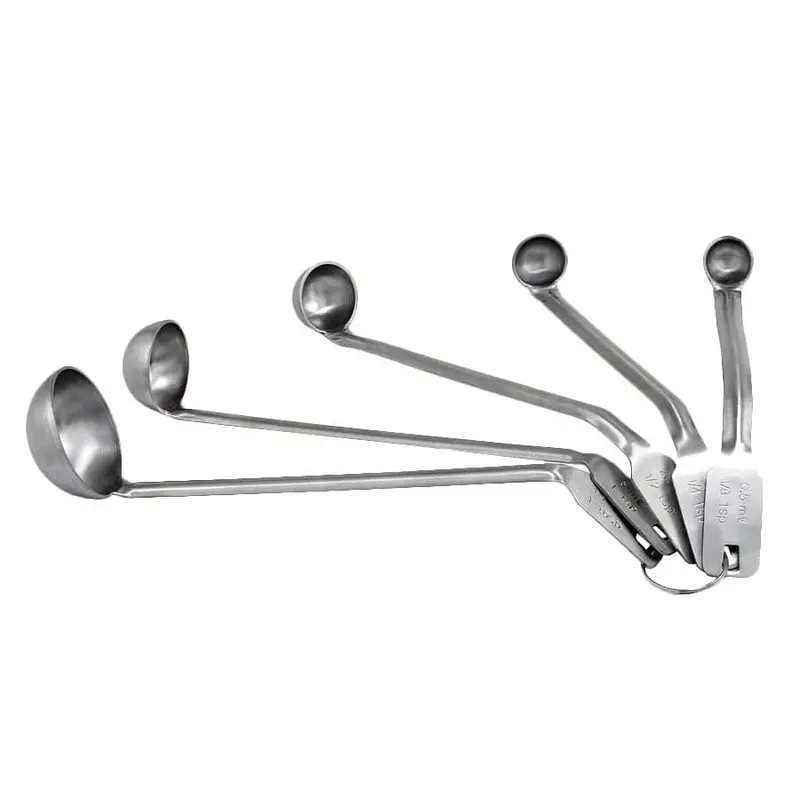 Winco Msl-5S Stainless Steel Mini Ladle Set – 5-Piece Measuring Spoon Collection 1