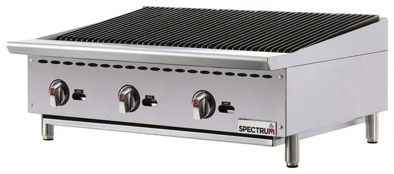 Winco Ngcb-36R 36" Spectrum Countertop Gas Charbroiler – 105,000 Btu Heavy-Duty 1